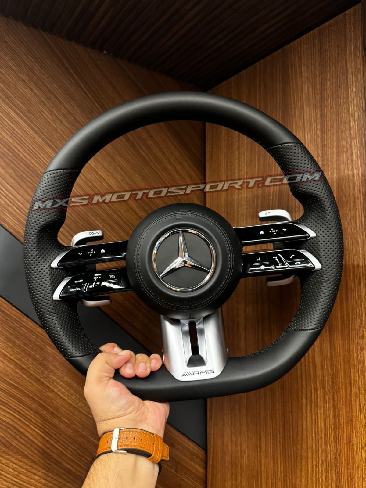 MXS4614 AMG Performance Black Leather Steering Wheel β Sport Luxury Multi-Function Steering Upgrade