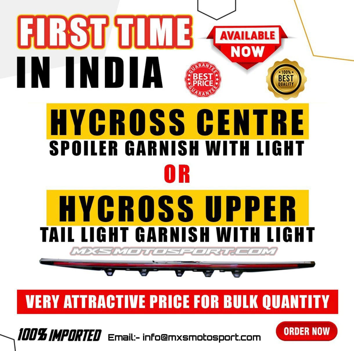 MXS4198 Toyota Innova Hycross Center LED Bar Tail Light