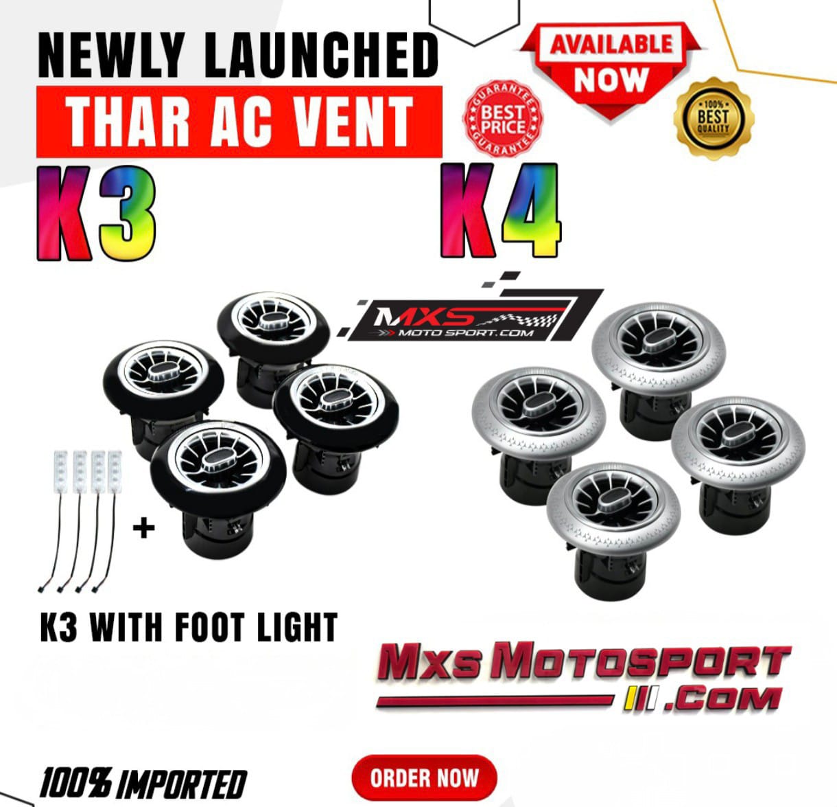 MXS4213 CARDI illuminated LED AC Vents THAR Next GEN