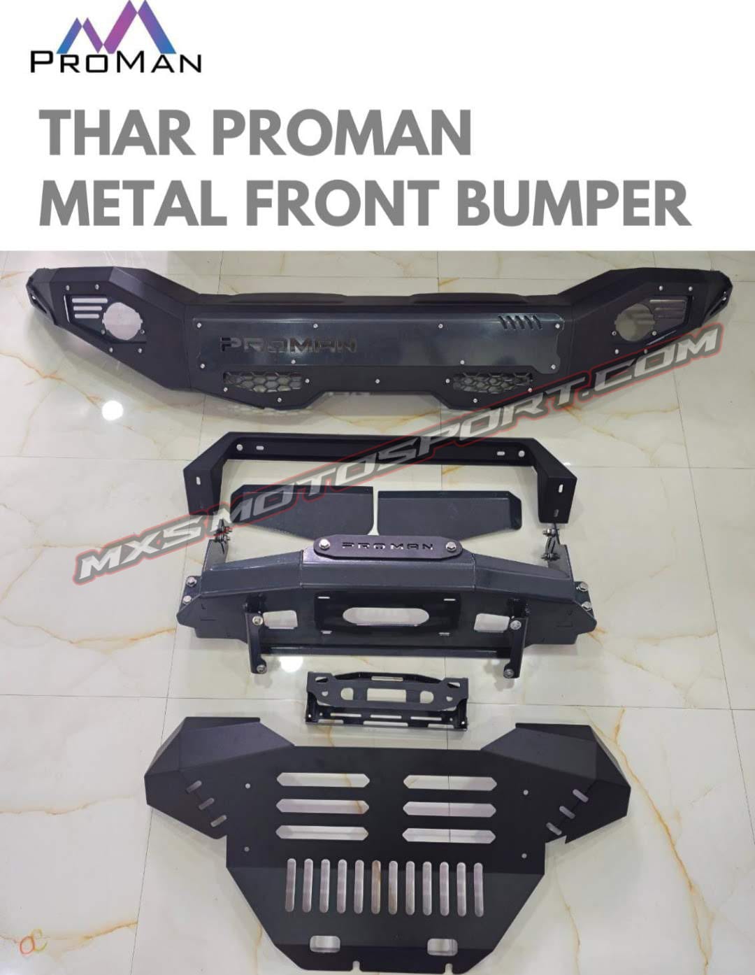 MXS4342 PROMAN Metal Bumper Mahindra Thar with Engine Shield