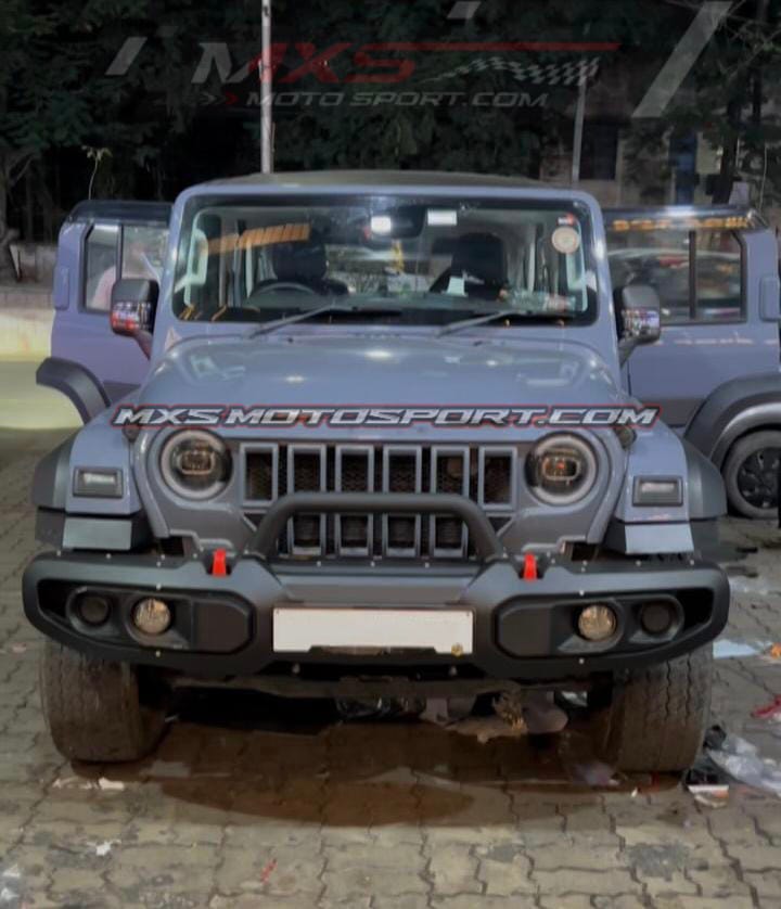 MXS4269 Rubicon Style Bumper Mahindra Thar ROXX With Upper Metal Guard & Dual Fog Lamp Chambers ABS