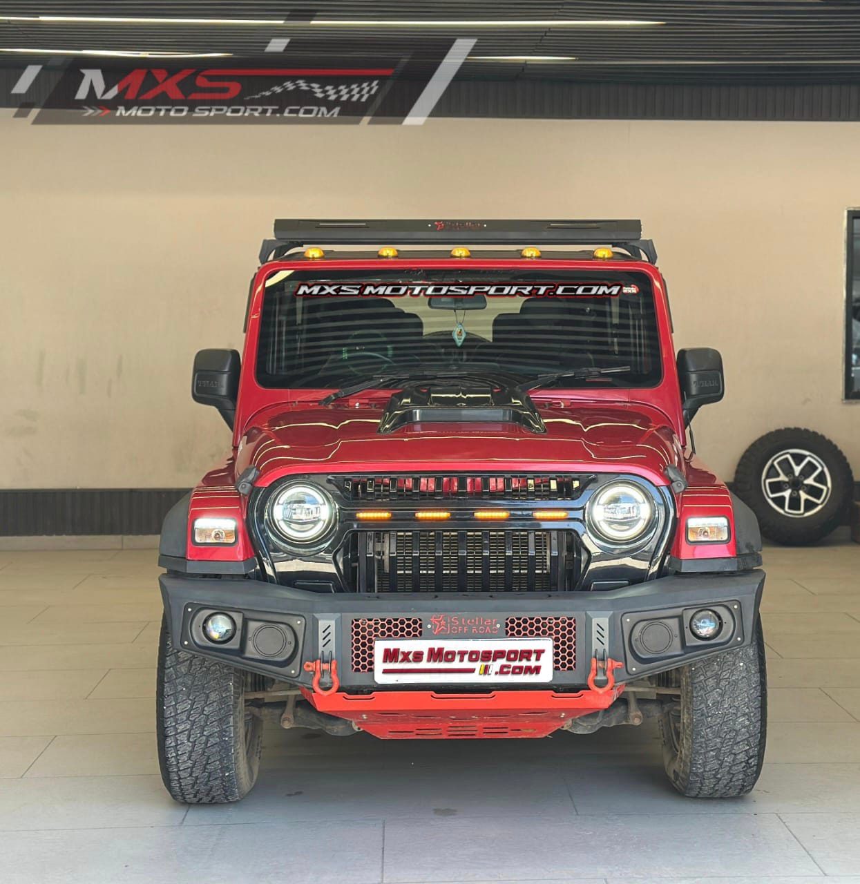 MXS4344 Stellar OFF Road Metal Bumper Mahindra Thar with Engine Shield