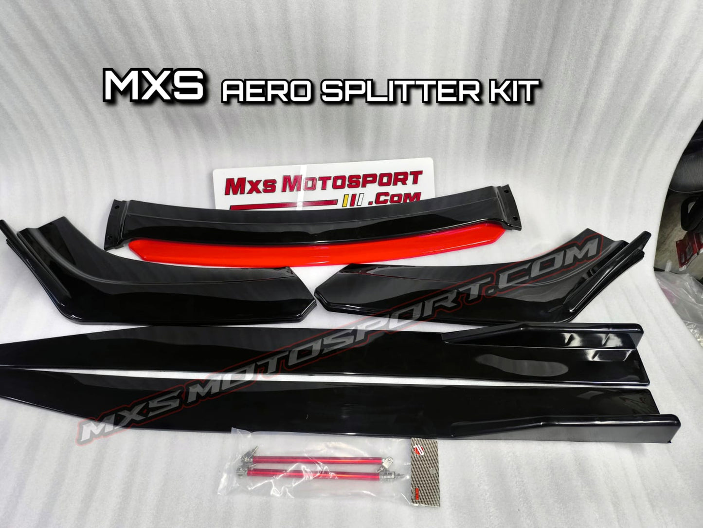 MXS4345 Aero Splitter KIt with Anodized Spltter Rods & XL Side Skirts