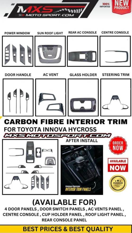 MXS4372 Toyota Innova Hycross Carbon Interior Trim Panel Kit