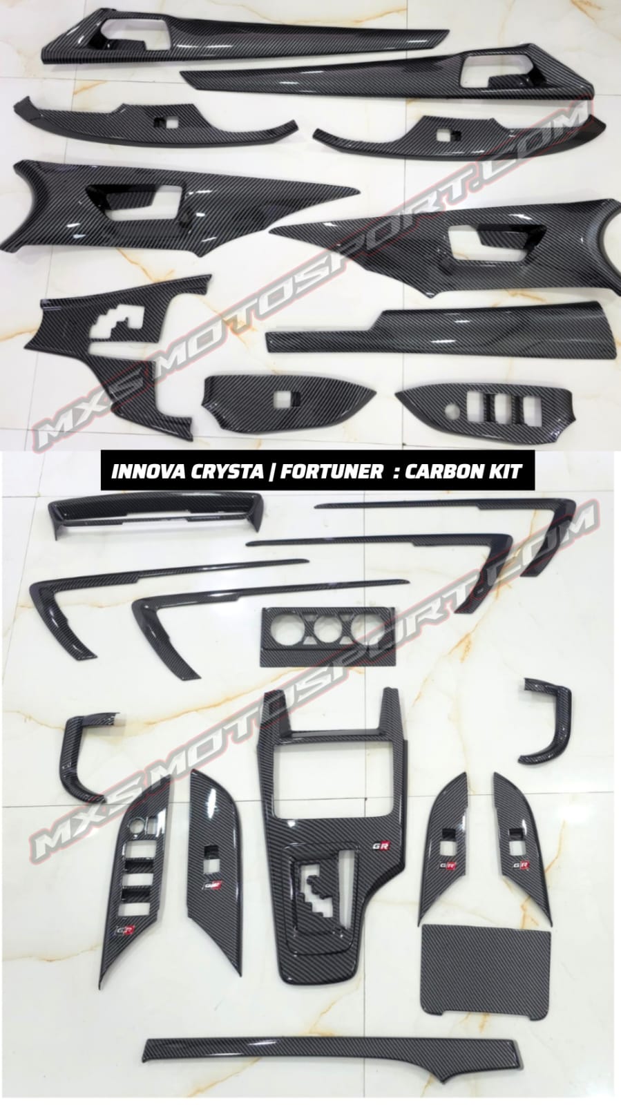 MXS4374 Toyota Innova Crysta GR Carbon Interior Trim Panels Kit