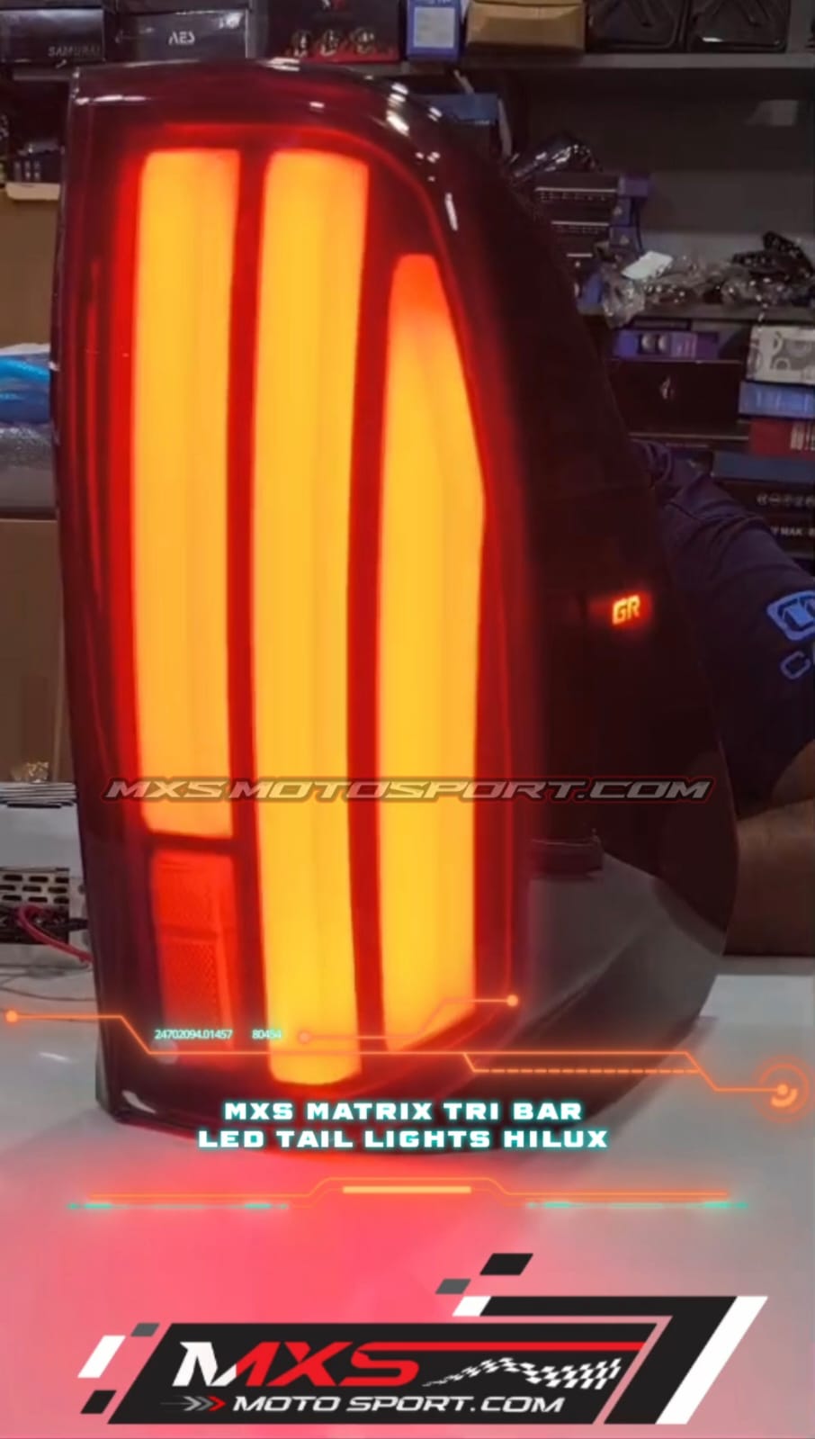 MXS4396 Matrix TRI BAR LED Tail Lights For Toyota Hilux