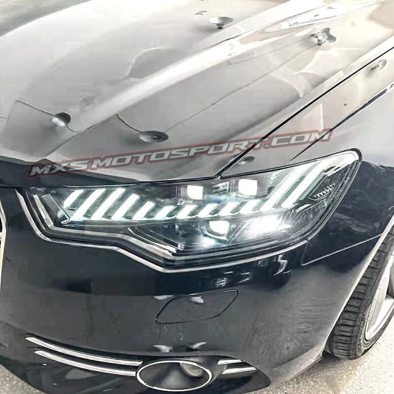 MXS4404 Full LED LENS Projector Headlights for Audi A6/A6L (2012–2015, C7) – A7 Style Upgrade with Dynamic DRL