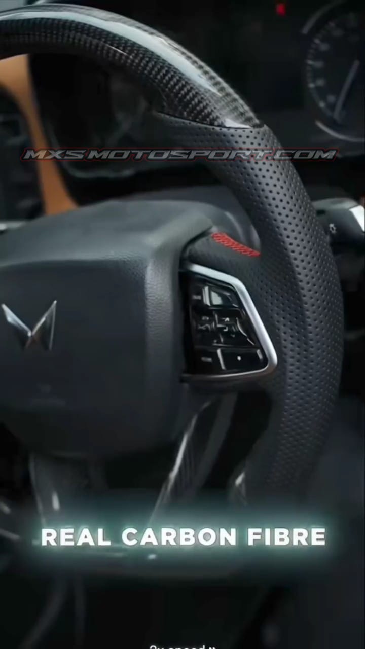 MXS4439 Premium Carbon Fiber Steering Wheel for Mahindra Scorpio N