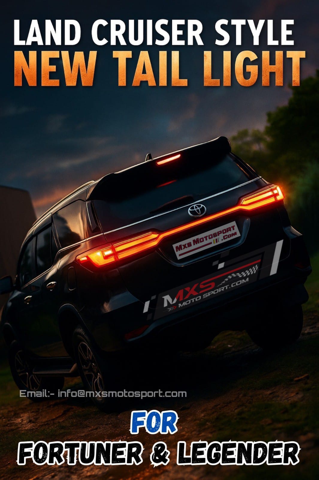 MXS4440 LED Tail Lights for Toyota Fortuner & Legender with Land Cruiser-Inspired Upgrade