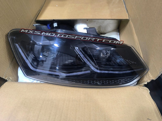 MXS4444 GOLF GTI-Style LED Headlights for Volkswagen Polo (Premium Series Matrix Black Edition)