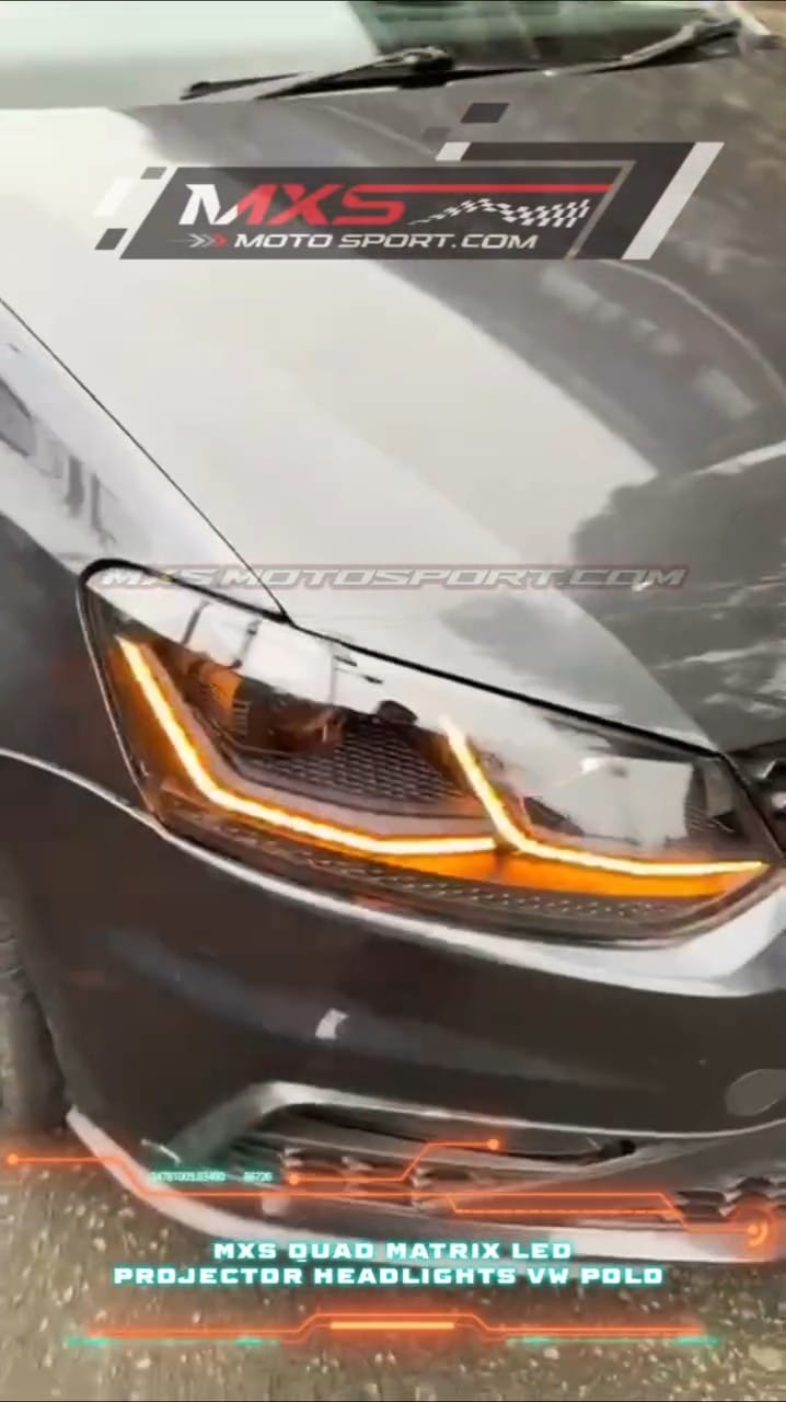 MXS4444 GOLF GTI-Style LED Headlights for Volkswagen Polo (Premium Series Matrix Black Edition)