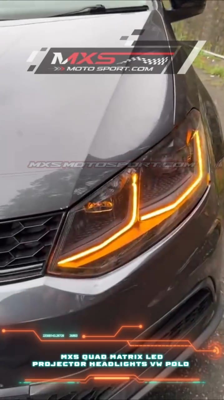 MXS4444 GOLF GTI-Style LED Headlights for Volkswagen Polo (Premium Series Matrix Black Edition)