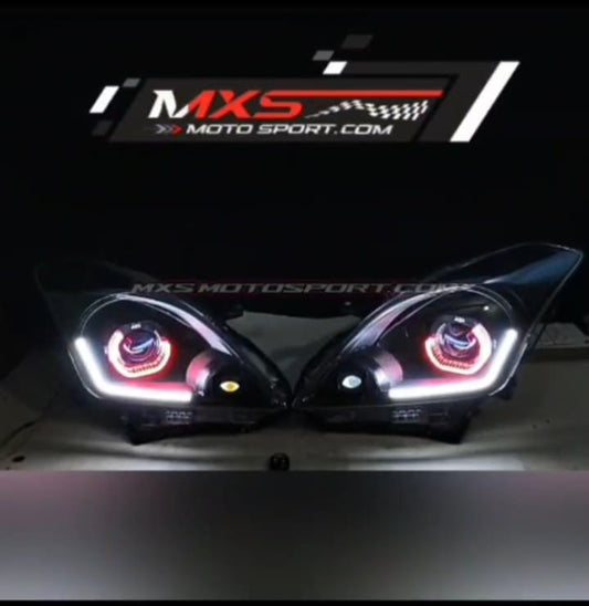 MXS4446 Demon Eye LED Projector Headlights with Smart App Controlled For Maruti Suzuki Baleno