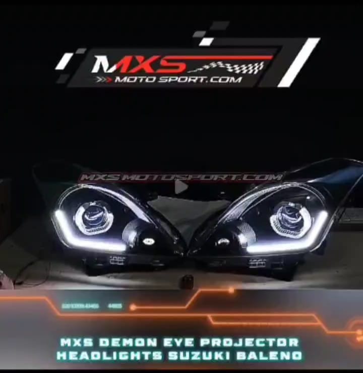 MXS4446 Demon Eye LED Projector Headlights with Smart App Controlled For Maruti Suzuki Baleno