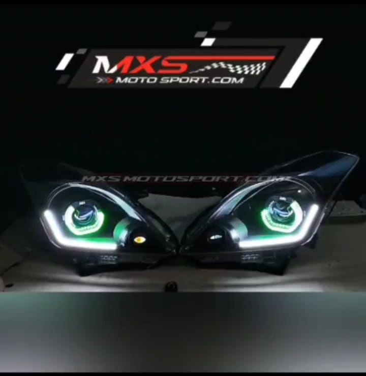 MXS4446 Demon Eye LED Projector Headlights with Smart App Controlled For Maruti Suzuki Baleno