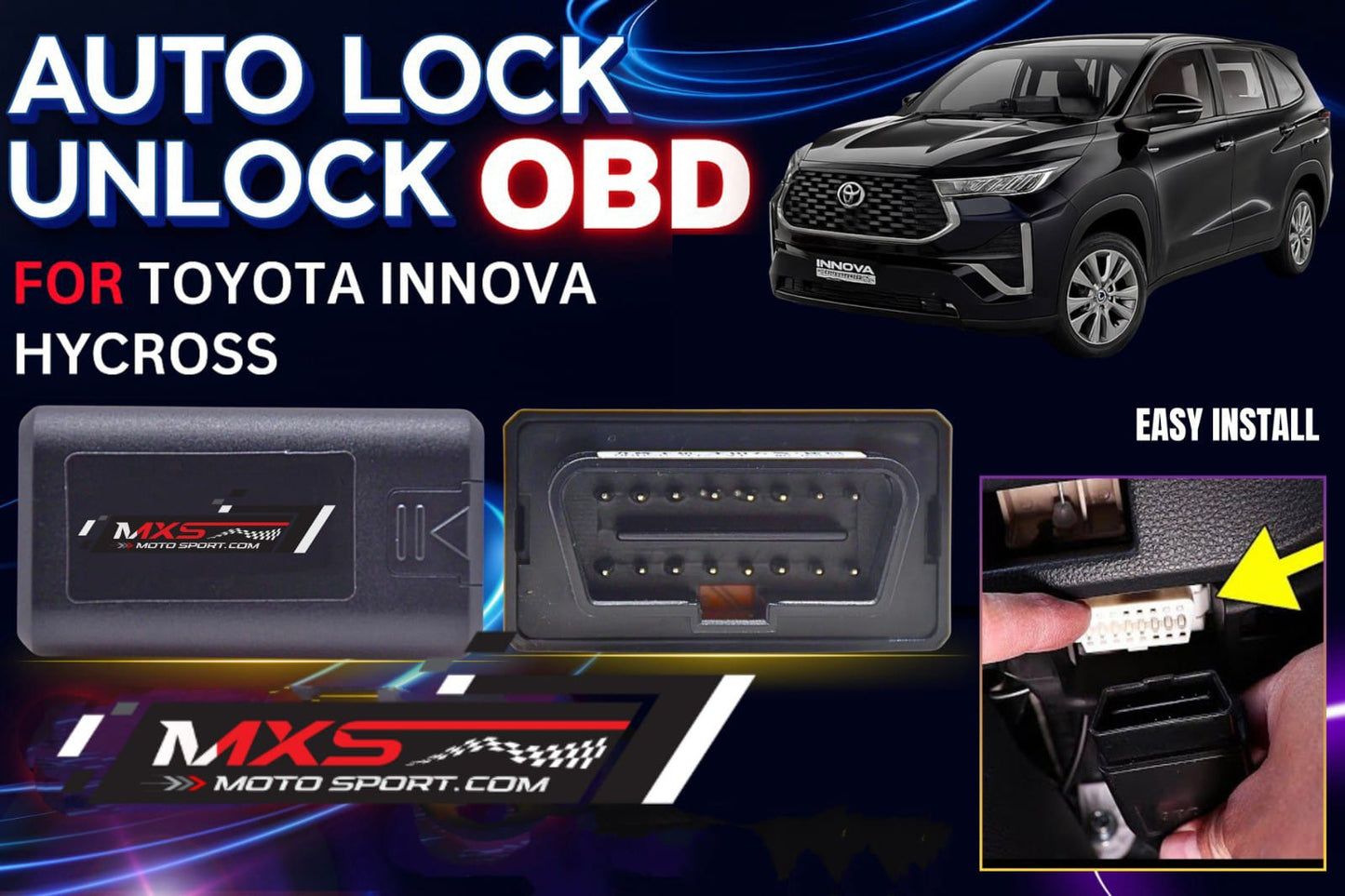 MXS4453 Smart Auto Lock/Unlock System – Intelligent OBD Upgrade for Toyota Innova Hycross