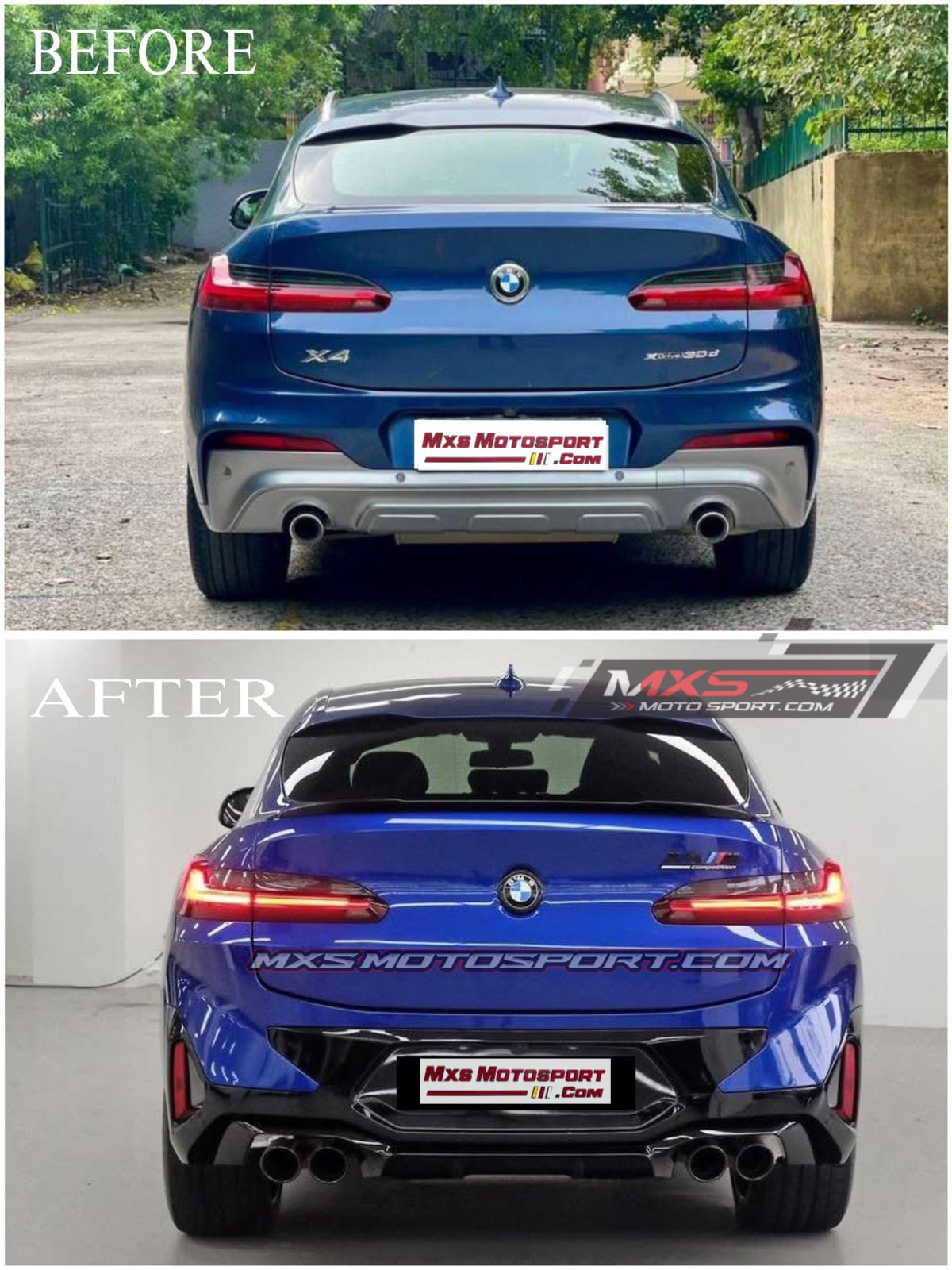 MXS4460 BMW X4 G02 2018-2021 to X4 G02 LCI 2023+ X4M M Sport Upgrade Facelift Conversion Body kit