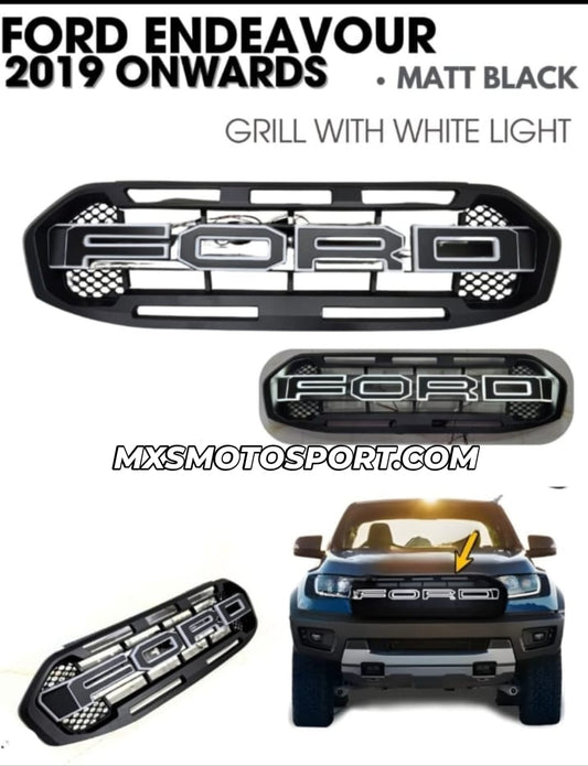 MXS4519 Ford Endeavour Tech Hardy X2 Raptor LED Grill with Neon Ford