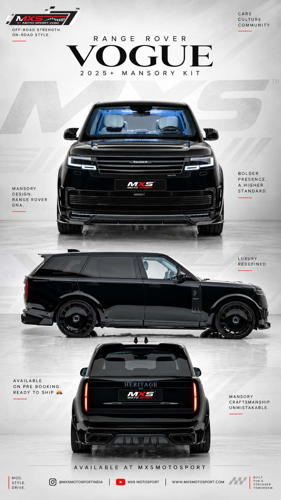 MXS4745 Range Rover Vogue 2025+ Mansory Kit