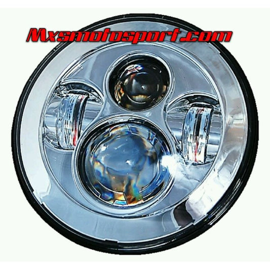 MXSHL97 Tech Hardy Chrome Round CREE LED Projector Headlights for Mahindra Thar Jeep