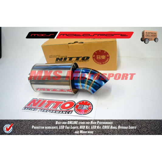 MXS2235 Nitto Racing Series Exhaust Muffler Silencer Burnt tip Turbo Spiral Fllow