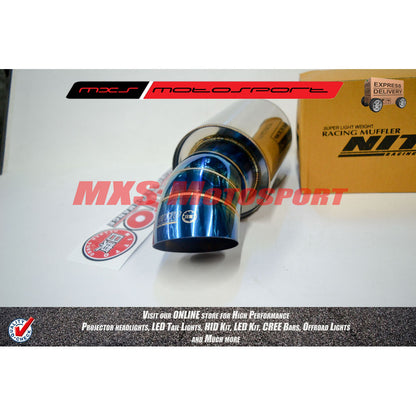 MXS2235 Nitto Racing Series Exhaust Muffler Silencer Burnt tip Turbo Spiral Fllow