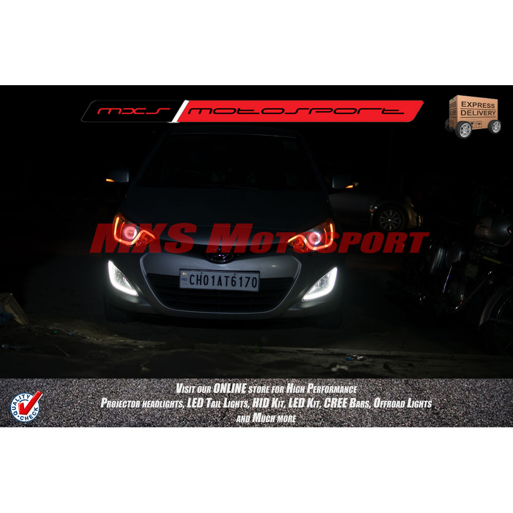 MXSHL14 Hyundai i20 Headlights Bi xenon projector Day running light HID