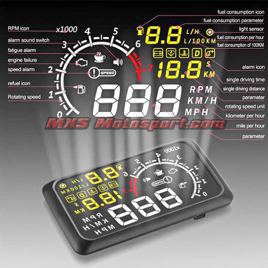 MXS2456 Bluetooth Gauge Display OBDII MPH KM/h Speeding Warning System