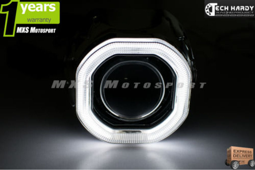 MXS920 Chevrolet Tavera Headlight HID BI-XENON HALO Ring Square Projector