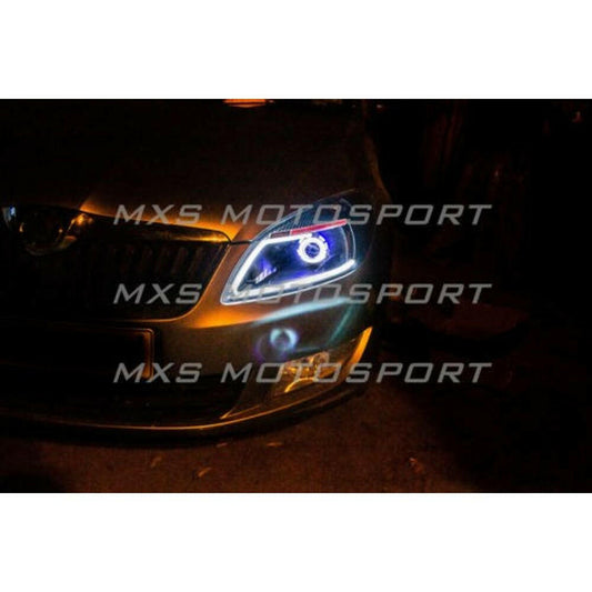 MXSHL59 Motosport Skoda Rapid Headlights Bi Xenon projector & Day running light - mxsmotosport