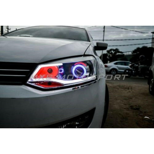 MXSHL25 Shark Eye Projector Headlights Day running light Volkswagen POLO - mxsmotosport