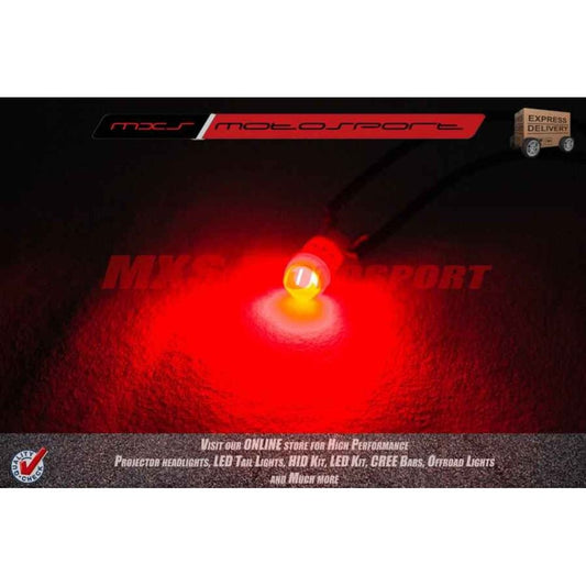 Tech Hardy T10 Ceramic Coated Cree Led Projector Long Range Parking Red For Bajaj Discover125