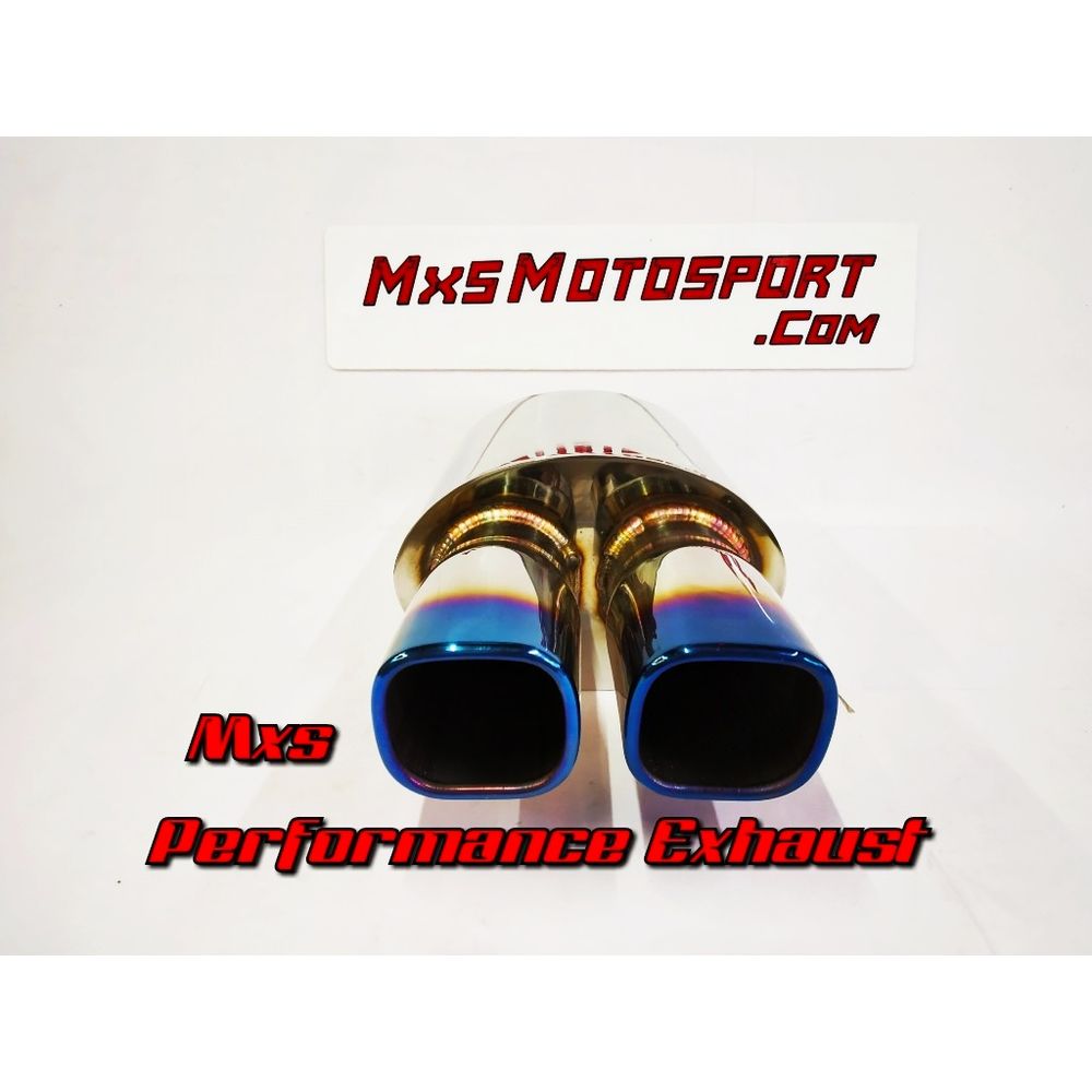 MXS2451 HKS Dual Exhaust Muffler Silencer Burnt Tip