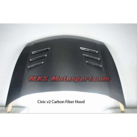 MXS2538 Honda Civic V2 Carbon Fiber Bonnet Hood