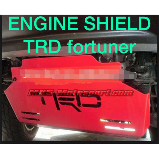 MXS2642 TRD Red Steel Front Plate Engine Shield For Toyota Fortuner SUV 2016 +