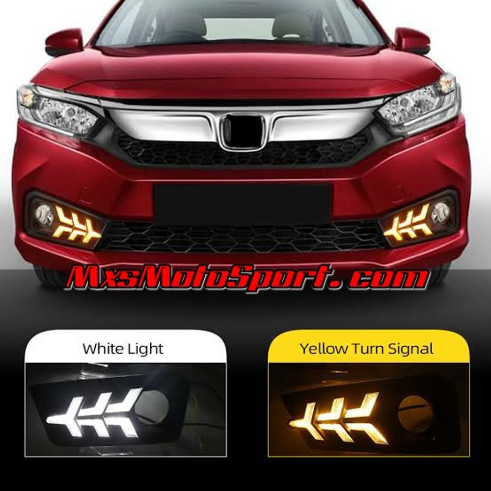 MXS2785 Honda Amaze Led Daytime Fog Lamps with Turn Signal Mode 2018+