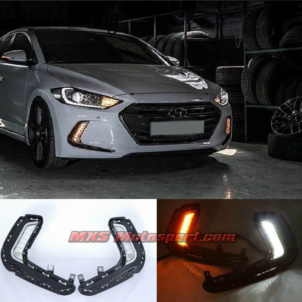 MXS2819 Hyundai Elantra LED Daytime DRL's Fog Lamps With Turn Signal Mode