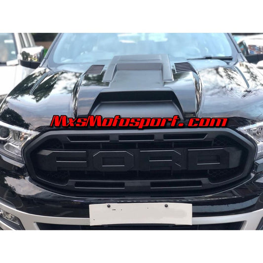MXS2821 Ford Endeavour Everest Tech Hard X2 Monster Bonnet Scoop with X2 Raptor Grill