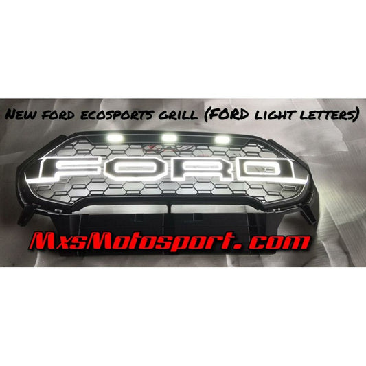 MXS2857 Ford Ecosport 3D Led Fonts Raptor Grill 2017+
