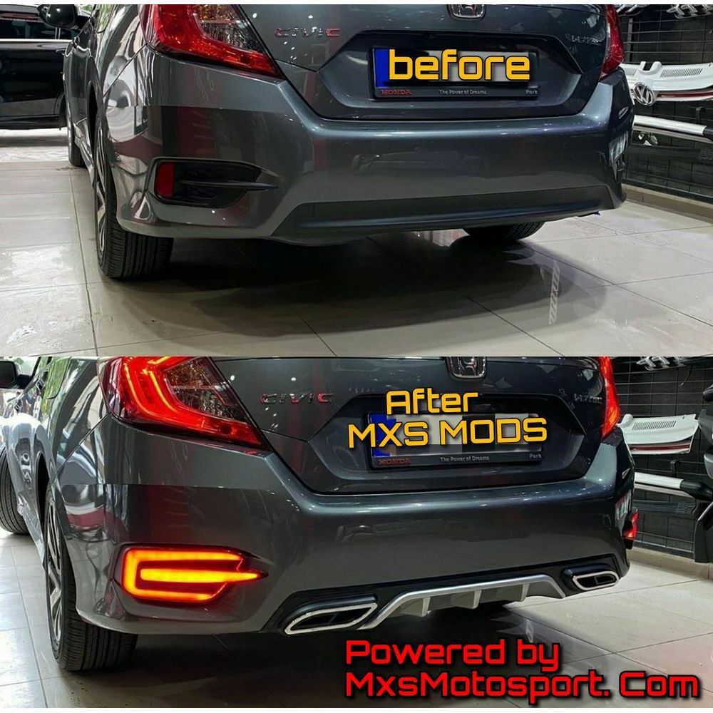 MXS2866 Honda Civic Rear Sports Diffuser