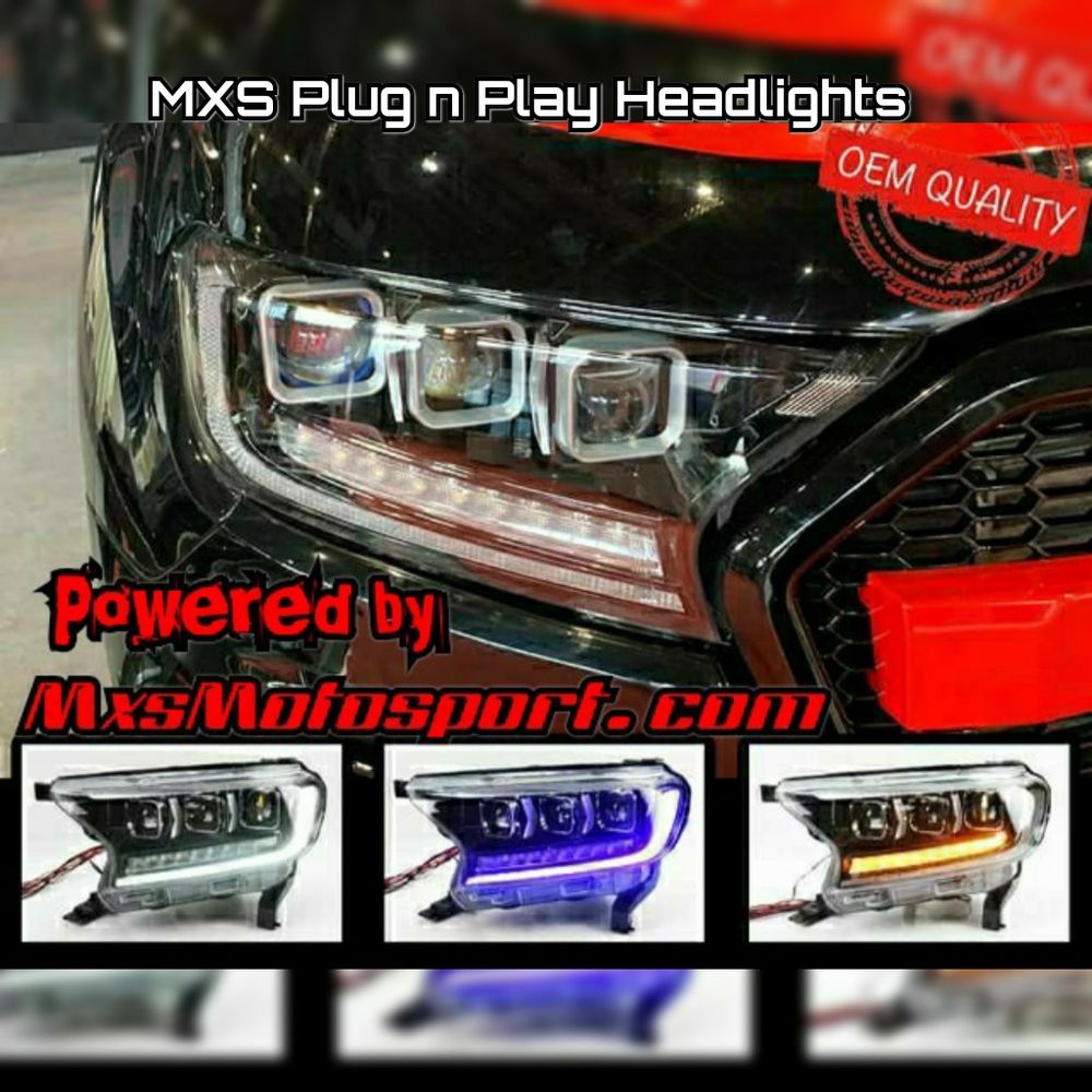 MXS2935 Ford Endeavour LED Projector Headlights TRI-LENS PRO-Series