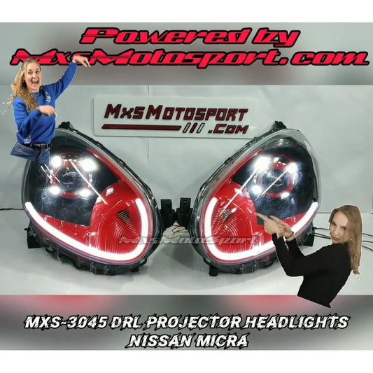 MXS3045 Nissan Micra Projector Headlights with Daytime Running Lights