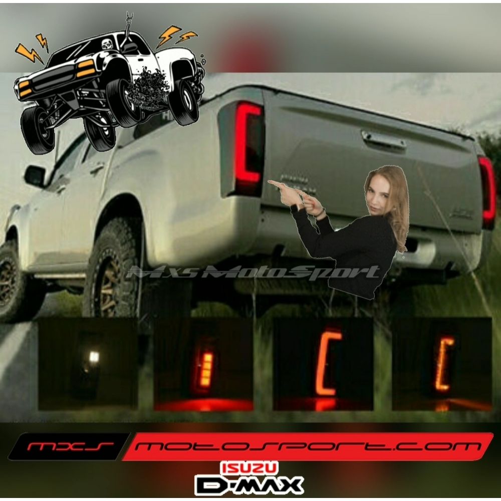 MXS3057 ISUZU D Max LED Tail Lights 3D Bar