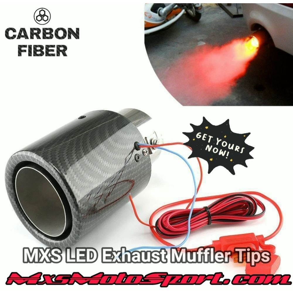 MXS3062 LED Exhaust Muffler Tip Carbon Fiber Performance Series