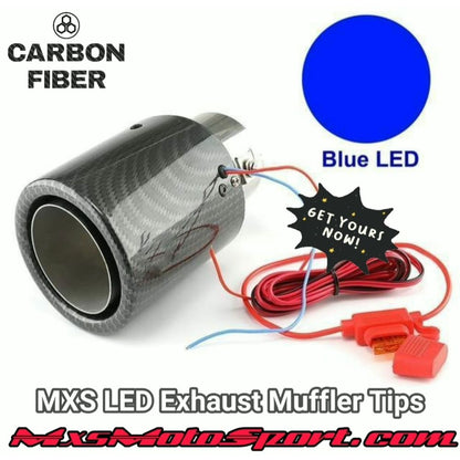 MXS3062 LED Exhaust Muffler Tip Carbon Fiber Performance Series