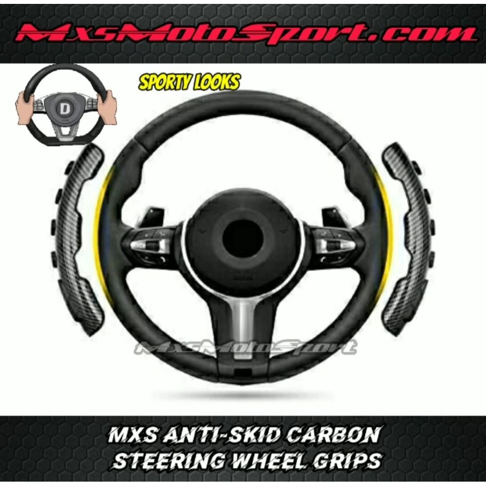MXS3063 Anti-Skid Carbon Steering Wheel Grips
