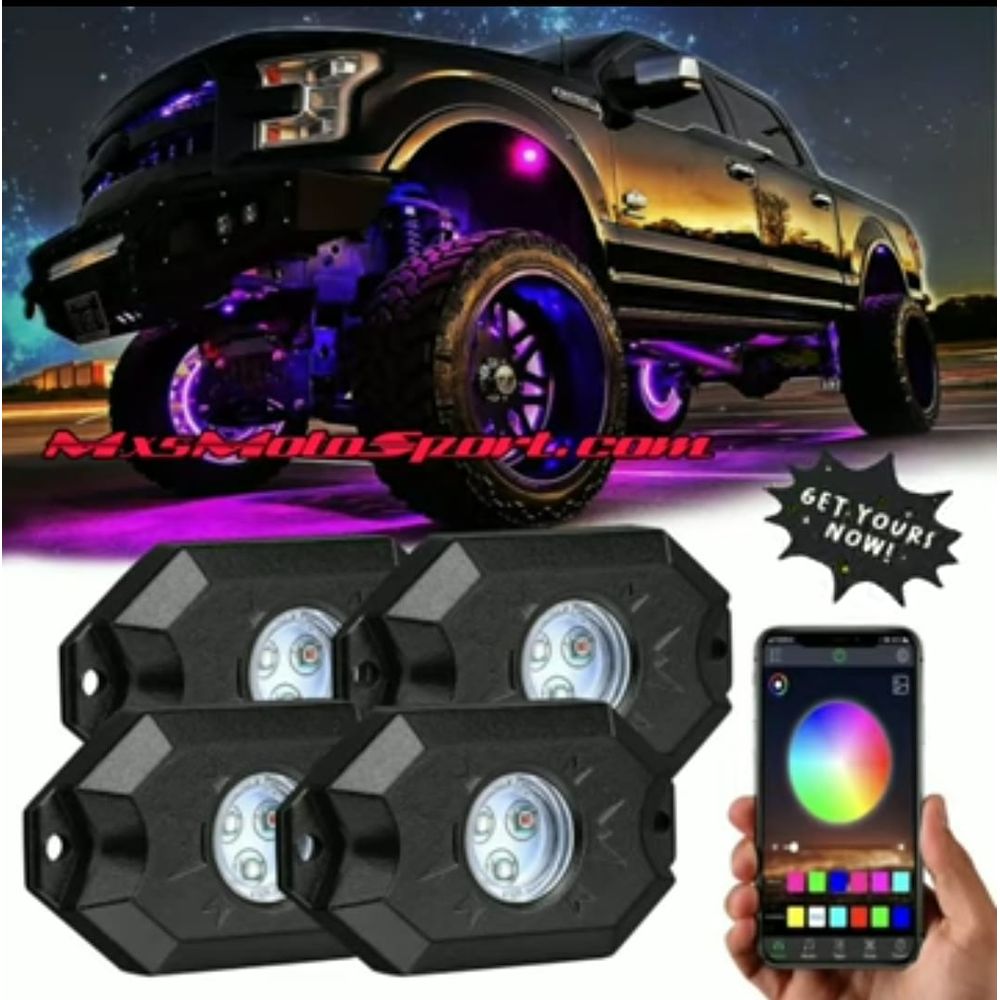 MXS3088 App Controlled 4-X LED Rock Lights
