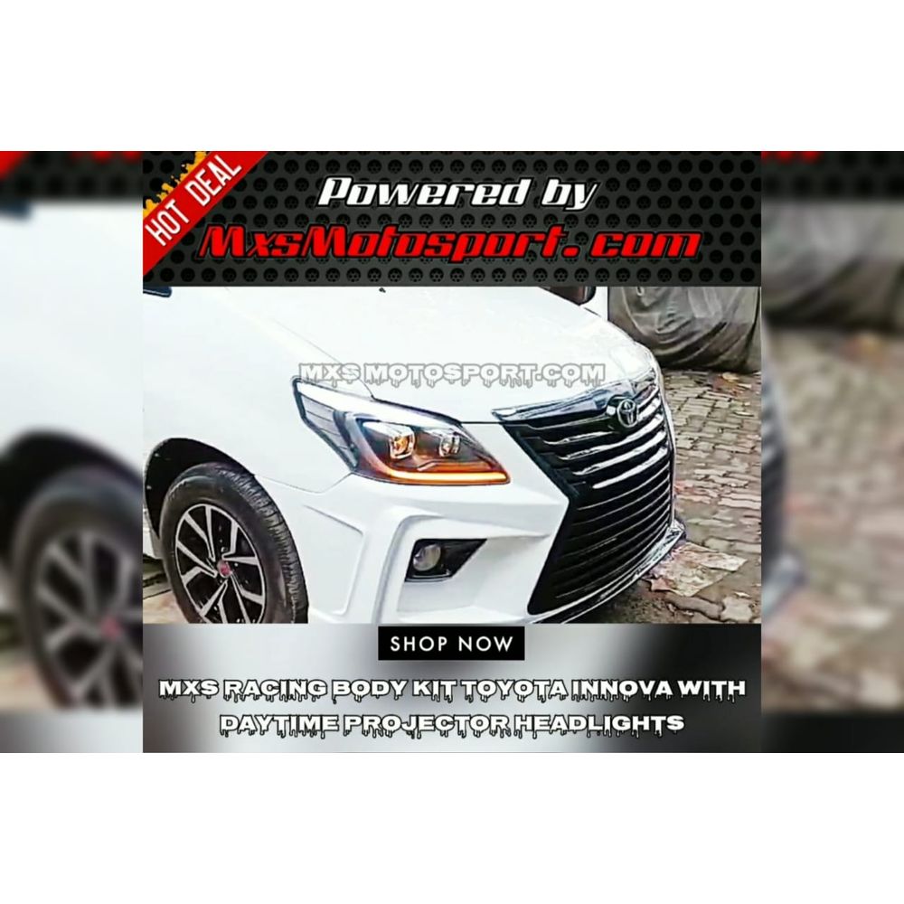 MXS3180 Racing Body kit Upgrade Toyota Innova DRL Projector Headlights Combo