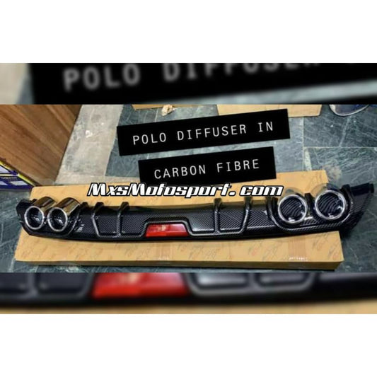 MXS3304 Volkswagen Polo Diffuser Carbon Fiber Design Rear Bumper