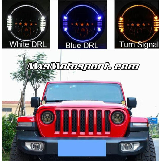 MXS3405 LED Projector Headlights For Mahindra Thar Jeep Wrangler